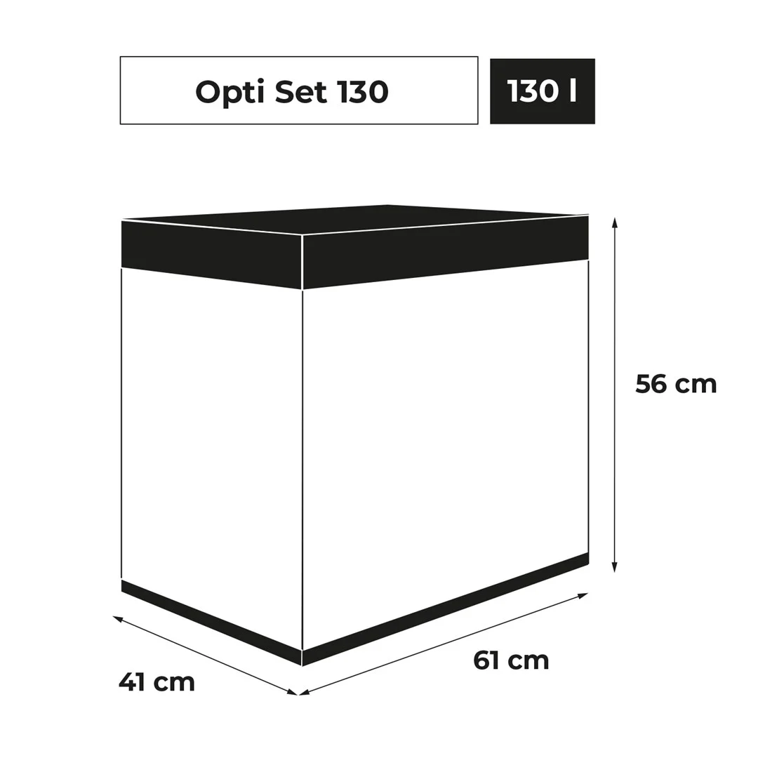 AquaEl Aquarium Optiset 130 Black 2.0